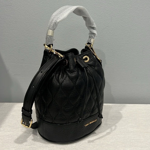 Vera Bradley Quilted Emerson Crossbody Black Genuine Leather - Picture 11 of 17